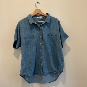 denim button up top